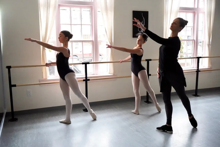 Ballet training in the studio